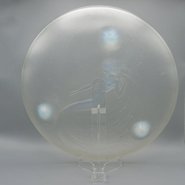 Glass Art Deco Glass Charger by Rene Lalique, 1920s For Sale - Image 7 of 14