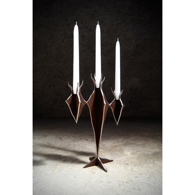 Contemporary Candlestick in Steel by Frederic Gaillard For Sale - Image 3 of 8
