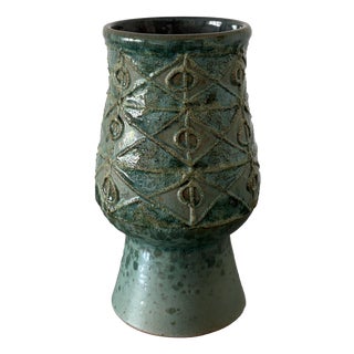 Aesthetic Chalice Vase from Strehla Keramik, 1960s For Sale