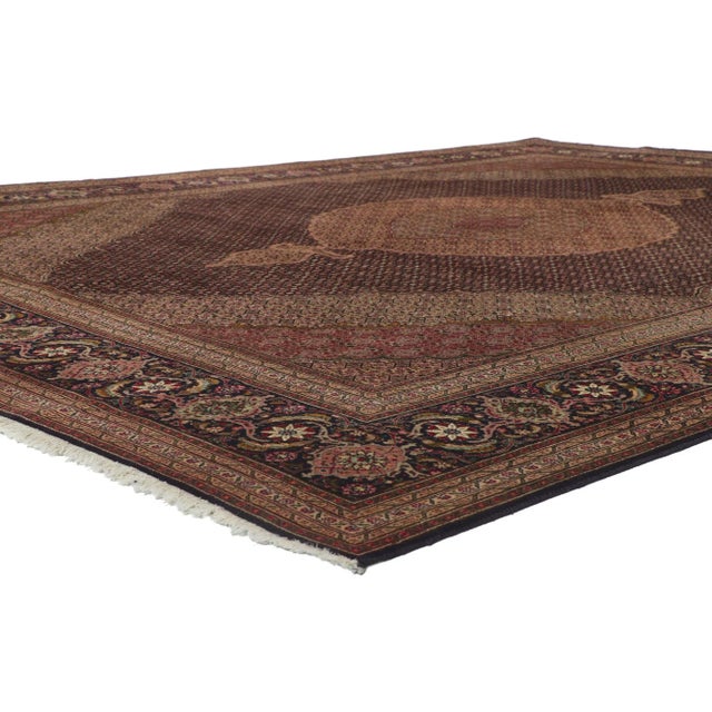 Mid 20th Century Vintage Persian Mahi Tabriz Rug - 09'11 x 12'08 For Sale - Image 5 of 9