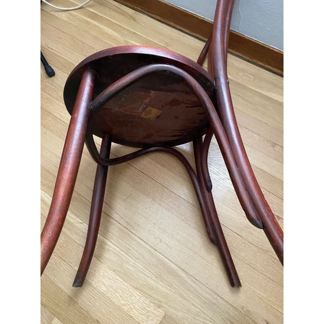Wood Late 19th Century Sheboygan Bentwood Mahogany Bistro Chair No. 517 For Sale - Image 7 of 11