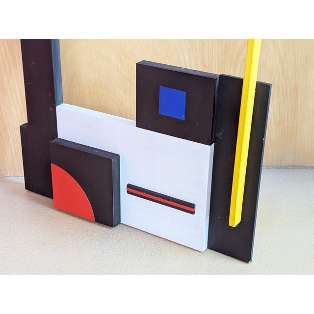 Multicolored Painted Wood Wall Sculpture by Angelo Giuseppe Bertolio, 2003 For Sale - Image 4 of 11