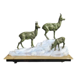 Art Deco Sculpture Lamp from Fritz Diller, 1930s For Sale