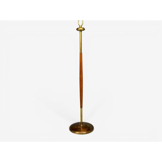 American Modern, Floor Lamp, Walnut, Brass, Vellum, Usa, 1950s For Sale - Image 14 of 14