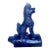 • Vintage Chinese Cobalt Blue Glazed Figural Architectural Roof Tile Guardian Beast - 8" For Sale