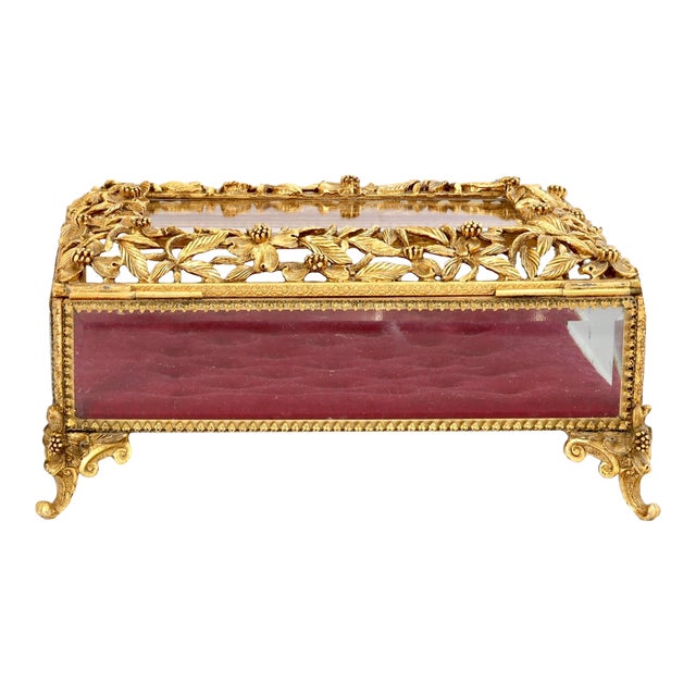 Exceptional Midecntury Matson Ormolu Jewelry Box For Sale