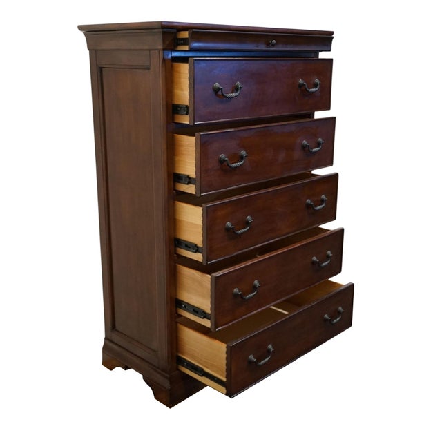 Early 21st Century Aspenhome Solid Cherry Contemporary Traditional Style 40" Chest of Drawers For Sale - Image 5 of 12