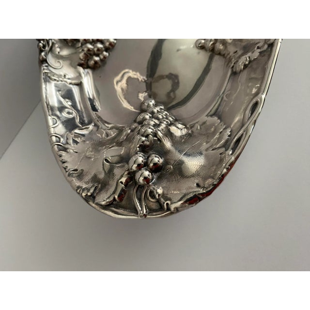 Antique Silverplate Grape Vine and Leaf Basket For Sale - Image 6 of 13