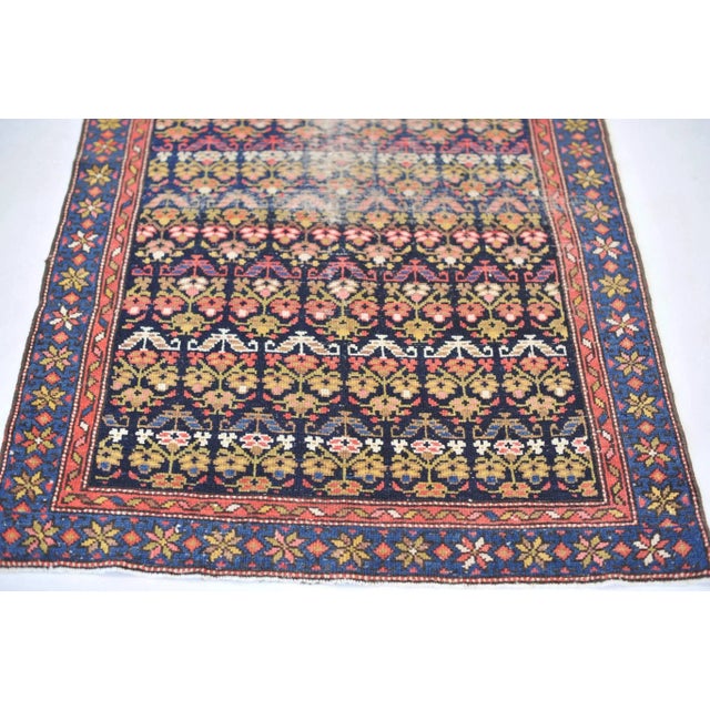 Textile 1940s Botanical Lattice Garden Design Runner Rug , 3.4 x 10.10 For Sale - Image 7 of 11