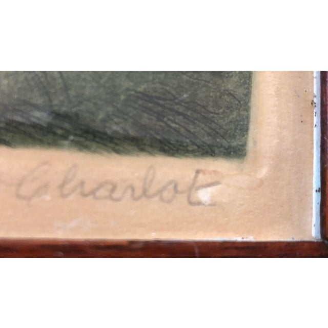 Beaux-Arts French Hand Colored Aquatint Etching by Louis Charlot For Sale - Image 3 of 7