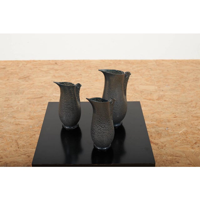 Barbarico Vases by Ercole Barovier for Barovier & Toso, 1951, Set of 3 For Sale - Image 9 of 15