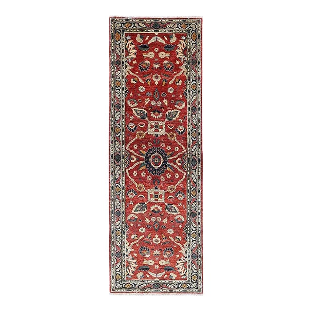 Red Color Fine Hand Knotted Persian Bidjar Runner For Sale
