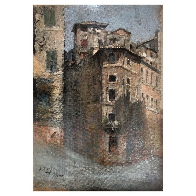 Antonio Reyna Manescau, Rome, Oil on Wood, Framed For Sale