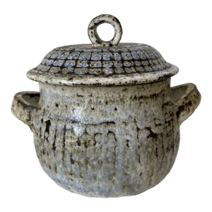 French Mid-Century Ceramic Lidded Pot