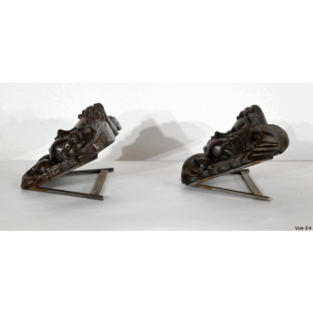 Carved Wooden Cherubs, Late 19th Century, Set of 2 For Sale - Image 15 of 18