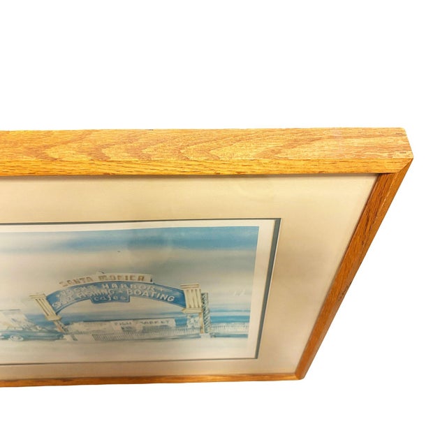 1983 "Harbor Entrance Santa Monica" Print by Tom Brittain Signed 32/950, Framed For Sale - Image 4 of 10