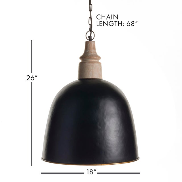 Our Byzantine Pendant strikes the perfect balance of wood & metal. Illuminate the entryway, hall or kitchen table in...