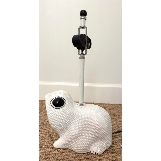 Jean Rogers style hobnail frog lamp. Double socket to hold two bulbs. Frog itself measures 9" x 7" x 6"H. Dimensions 9ʺW ×...