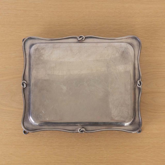 1940s French Silver Loop Tray For Sale - Image 12 of 14