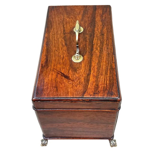 18th Century Padouk Wood Tea Caddy, 1770 For Sale - Image 11 of 12