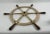 1920s Six Spoke Solid Brass Yacht Wheel For Sale - Image 5 of 9