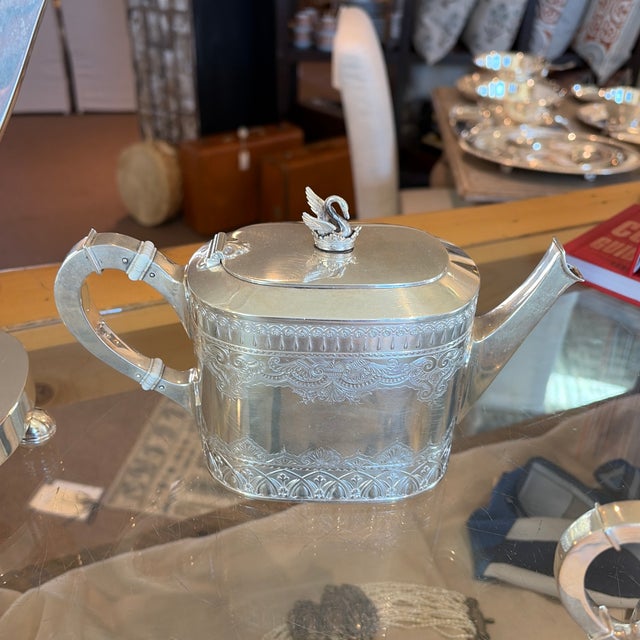 Gorham 19th Century Gorham Sterling Silver Coffee and Tea Set - 7pcs For Sale - Image 4 of 12