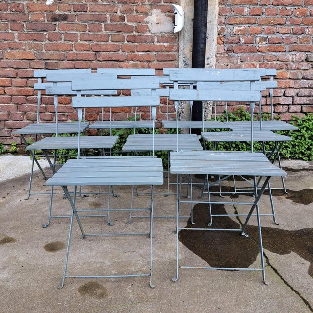 Folding Chairs, Set of 9 For Sale - Image 4 of 5