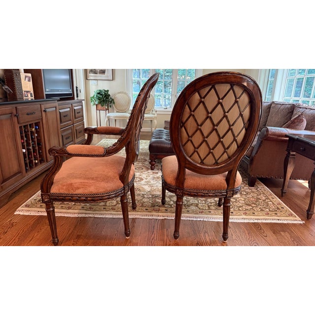 2010s Set of 8 Marge Carson Louis XVI Style Dining Chairs For Sale - Image 5 of 17