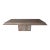 Rectangular Brown Travertine Pedestal Coffee Table For Sale