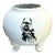 White/Black Ceramic Shih Tzu Footed Planter/Bowl For Sale