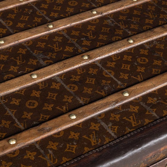 Metal 20th Century Malle Haute Trunk in Monogram Canvas from Louis Vuitton, France, 1910 For Sale - Image 7 of 18