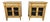 National Furniture Directoire Style Brass Mesh and Beechwood Nightstands For Sale