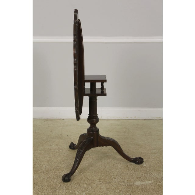 Baker HISTORIC CHARLESTON ティルトトップテーブル 猫脚 Baker Historic Charleston Chippendale Mahogany Tilt Top