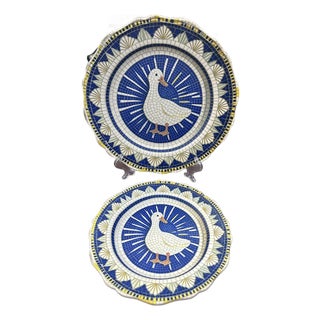 Baroque-Style Vintage Ceramic Plate-Set of 2 For Sale