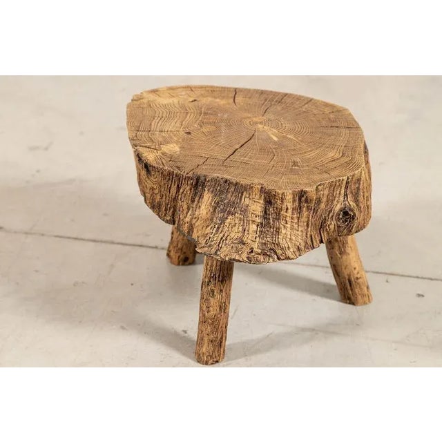 French Elm Side Table, 1900 For Sale - Image 3 of 11