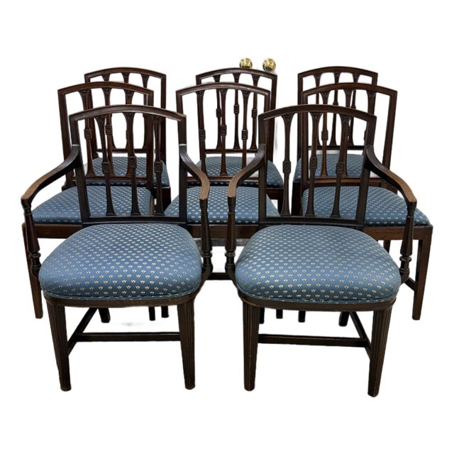 Set of 8 18th Century English Dining Chairs For Sale
