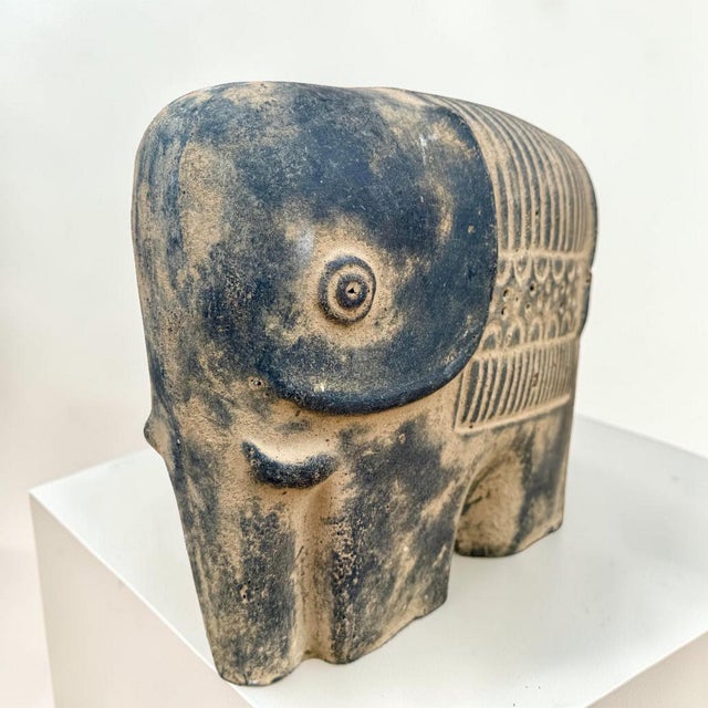 Ceramic Early 20th Century Central American Elephant Sculpture For Sale - Image 7 of 9