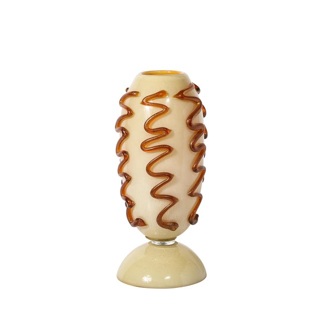 This sophisticated Mid-Century Modernist uplight table lamp is a testament to the artistry of Murano glassmaking,...