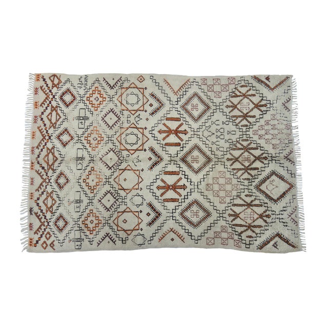 Antique Moroccan Beni Ourain Rug 6'1 X 9'1 For Sale - Image 12 of 12