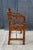 Vintage Chinese Chippendale Faux Tortoise Shell Pierced Trellis Bench Arm Chair For Sale - Image 15 of 18