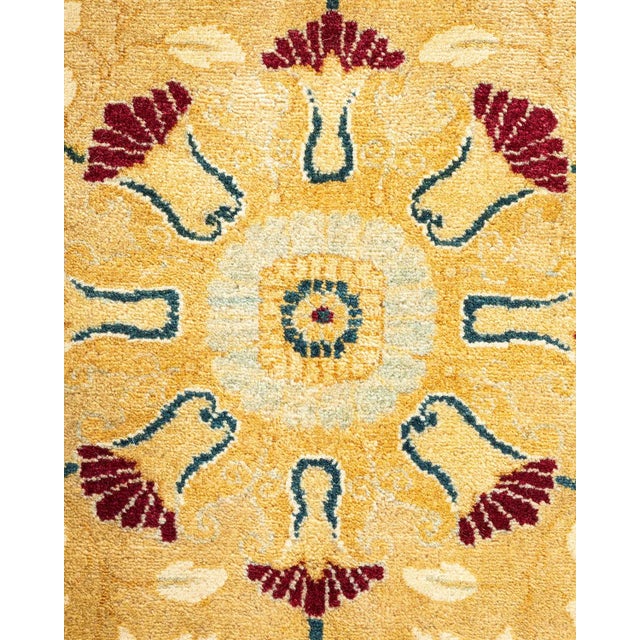 Traditional Mogul, One-of-a-Kind Hand-Knotted Area Rug - Ivory, 9' 1" x 11' 9" For Sale - Image 3 of 8