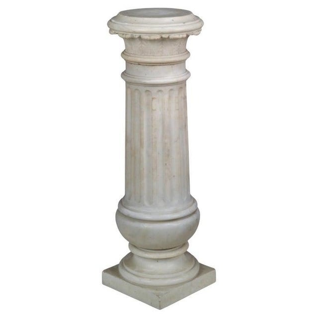 Hand Carved Marble Column For Sale - Image 5 of 5