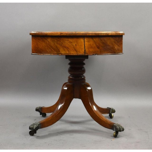 Mid 19th Century Victorian Burr Walnut Writing Table, 1860 For Sale - Image 5 of 12