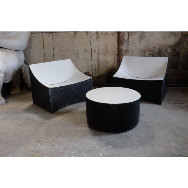 Cast Resin Millstone Coffee Table Bw Finish By Zachary A Design Chairish 3d model of the millstone coffee table de crate & barrel. cast resin millstone coffee table bw finish by zachary a design