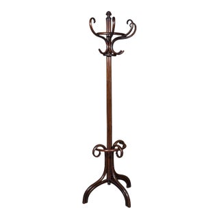 Antique Half Hall Stand, Austrian, Bentwood, Coat Tree, Rack, Thonet, Victorian For Sale