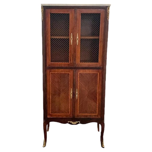 Napoleon III Cupboard with Cherry, Walnut, and Beech Veneers For Sale