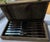 1960s 1960s A Cased Set of 12 Silver Dinner Knife, Leighton by Walker & Hall For Sale - Image 5 of 17
