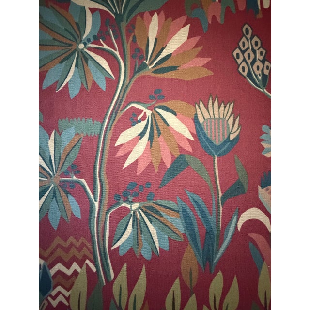 Traditional Thibaut Large Botanical Graphic Print 6 Yards F912044 Alpine Sunbaked Fabric For Sale - Image 3 of 5