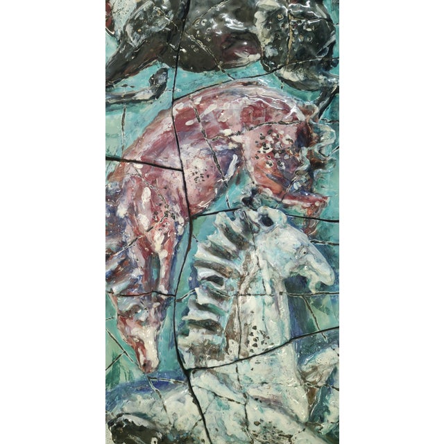 Ceramic Ceramic Panels by Otello Rosa for Ceramica San Polo Venezia, 1950s, Set of 2 For Sale - Image 7 of 8