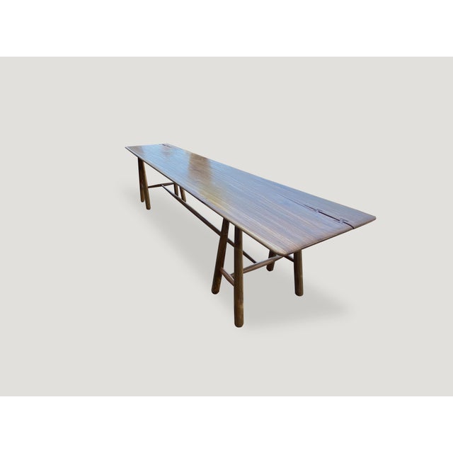 Andrianna Shamaris Mid Century Style Couture Console Table For Sale - Image 11 of 18